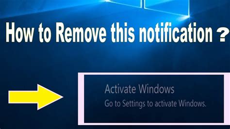 Disable windows 10 activation notification
